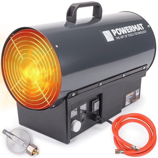 Tun pentru caldura pe gaz cu termostat 15 KW, incalzitor industrial, Powermat