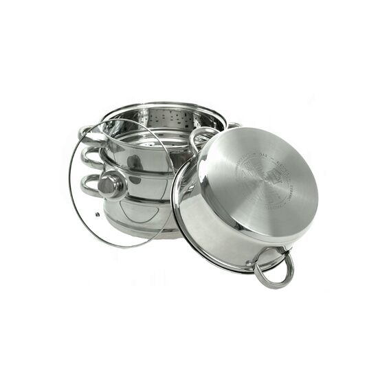 Set de 5 piese, oala pentru fiert cu abur, inox, 20 cm 3.1litri Kinghoff