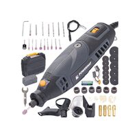 Set mini polizor drept, 250 W, 100 accesorii incluse, Powermat