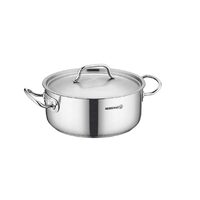 Oala din inox cu capac, capacitate 2 litri 16x10 cm, Korkmaz
