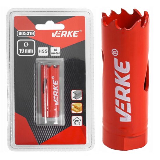 Carota bimetal pentru lemn, fier, 19mm Verke