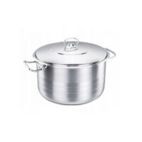 Oala cu capac din inox, 36x22cm 20litri, compatibila cu toate tipurile de aragaz, Korkmaz