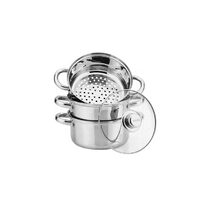 Set de 4 piese, oala pentru fiert cu abur, inox, 20 cm 3.1 litri  Kinghoff