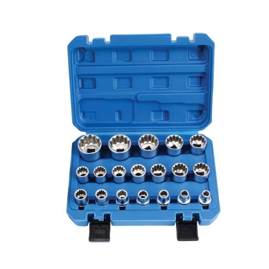 Trusa tubulare in 12 colturi, 19 piese, 8 - 32 mm, Satra