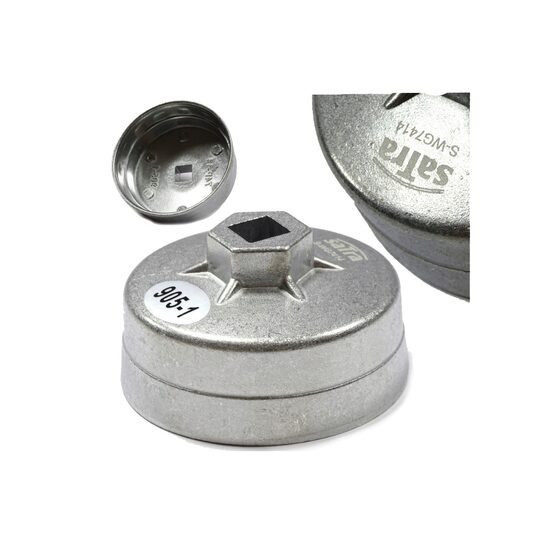 Cheie capac pentru filtru de ulei, 74 mm x 1/2", 14 canturi, Satra
