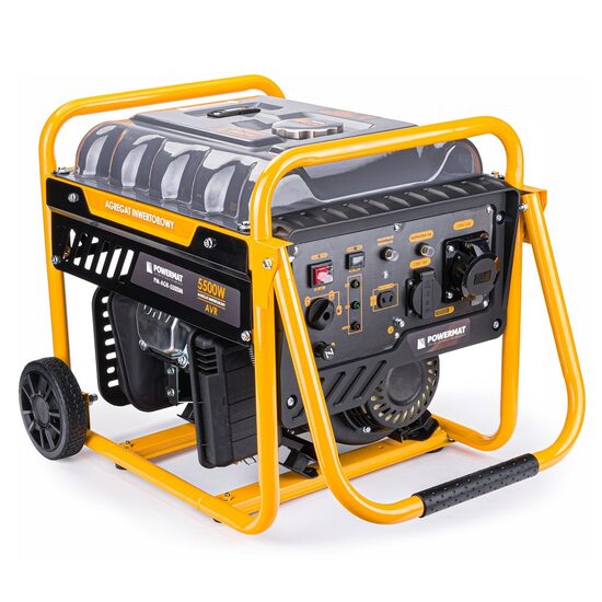  Generator curent electric 5500 W, capacitate rezervor 18 litri, motor in 4 timpi, putere 7.5cp, stabilizator de tensiune AVR Powermat