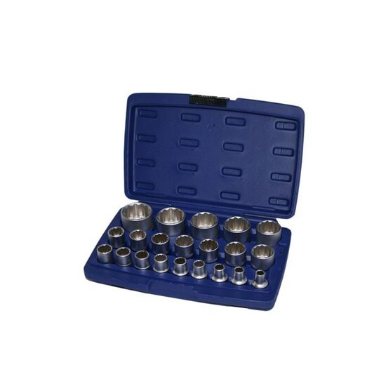 Trusa set 12 chei tubulare 1/2" 8-35 mm, 12 colturi, spline, Asta