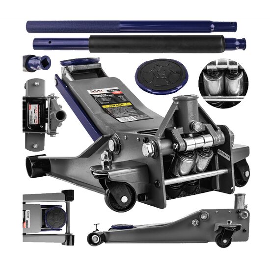 Cric hidraulic cu roti tip crocodil 3 tone, 75mm -500mm, Silver