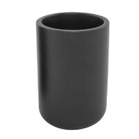 Suport din ceramica pentru periute dinti, pensule, negru, Sepio