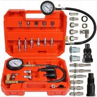 Set tester pentru compresie motoare diesel 0 - 70 bari, 19 piese, Verke