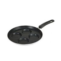 Tigaie pentru ouă si clătite, din aluminiu, 24cm, marmorata, negru, Kinghoff 
