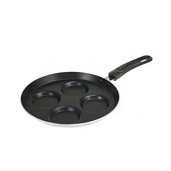 Tigaie pentru ouă si clătite, din aluminiu, 24cm, marmorata, negru, Kinghoff 

