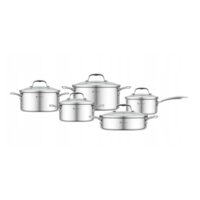 Set premium de 5 oale cu capac, inox, dimensiuni 16,18,20,24,24 cm, Kassel