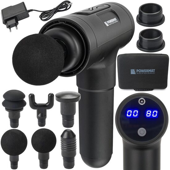 Aparat de masaj cu accesorii 45W, negru, Powermat