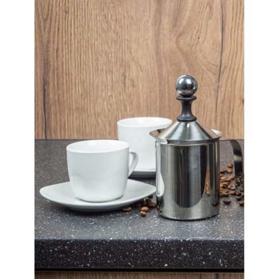 Spumator manual de lapte, aparat spumat, inox, 0,4 litri, Kinghoff