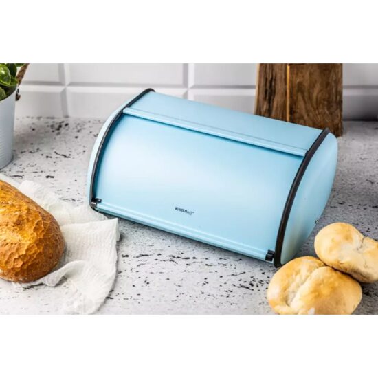 Cutie pentru paine, din otel, albastra, 15 x 24 x 36 cm, Kinghoff