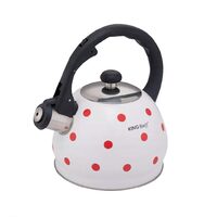 Ceainic tradițional cu fluier, fabricat din otel inoxidabil, 2 litri, 16.5-23 cm, alb, Klausberg