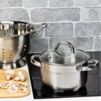 Oala cu capac din inox, capacitate 0.5 litri, 12 cm, Kinghoff