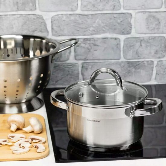 Oala cu capac din inox, capacitate 0.5 litri, 12 cm, Kinghoff