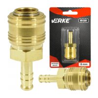 Cupla rapida pneumatica din alama pentru furtun 8 mm, Verke