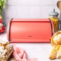 Cutie pentru paine, din otel, rosie, 15 x 24 x 36 cm, Kinghoff