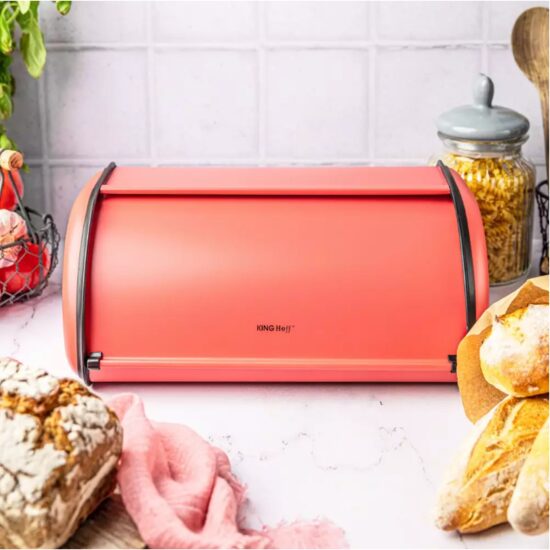 Cutie pentru paine, din otel, rosie, 15 x 24 x 36 cm, Kinghoff
