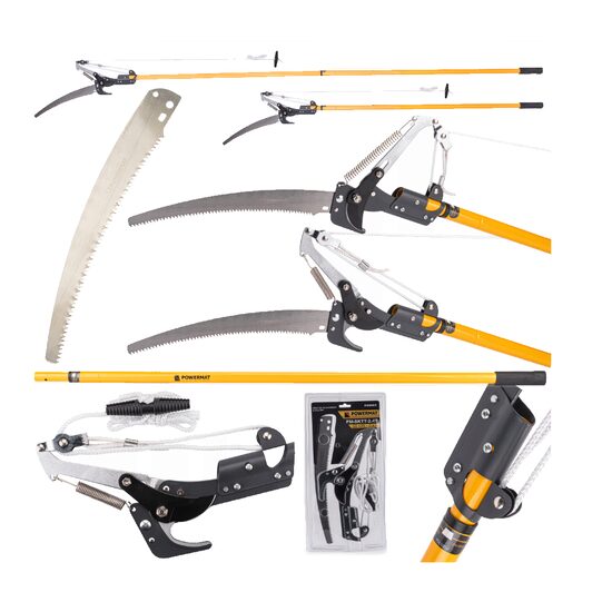 Fierastrau manual pentru gradina, cu brat telescopic 2.4m, Powermat