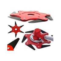 Disc pentru motocositoare cu 6 lame, compatibil cu iarba mare, arbusti, stuf, buruieni,  Powermat