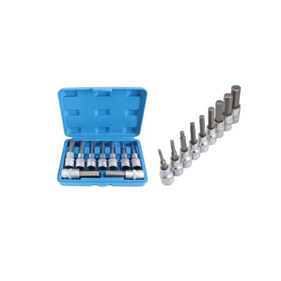 Trusa chei imbus hexagonale lungi 80 mm, H4 - H17 mm 9 piese, Satra