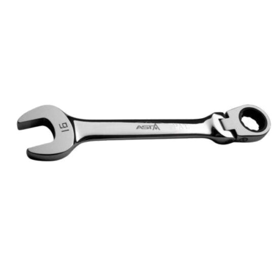 Cheie combinata, fixa si inelara cu clichet, 15 mm, articulara, Asta