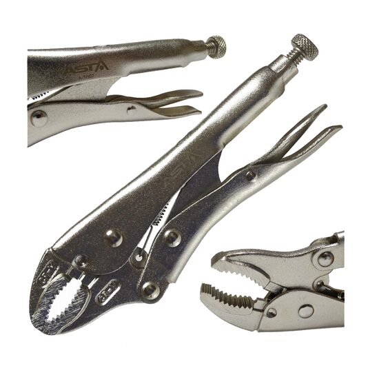 Cleste autoblocant 7 inch, cu falci curbate, Asta