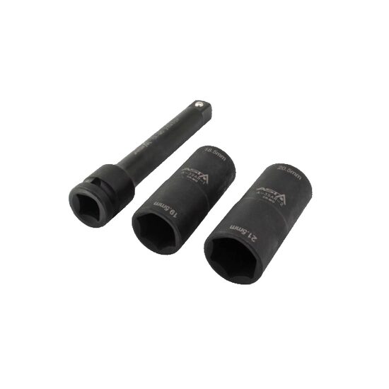 Set chei tubulare de impact 1/2" si extensie, compatibile cu Ford, 3 piese, Asta