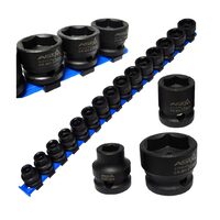Set chei tubulare de impact 1/2", 10-24 mm, 15 piese, Asta