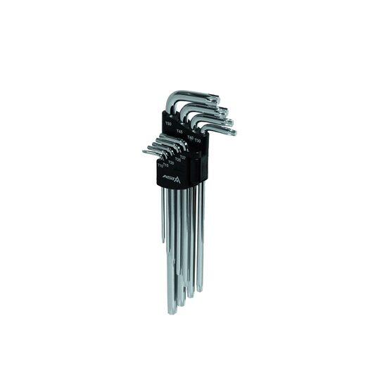Set imbus, chei hexagonale T10 - T50, 89 - 227 mm, 9 piese, Asta
