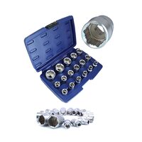 Trusa chei tubulate 6 colturi 1/2", 17 piese, Asta