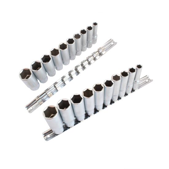 Set 10 chei tubulare 3/8" 8-19 mm, lungi, Asta