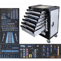 Dulap scule cu 7 sertare, echipat cu 250 elemente pentru service auto, Asta