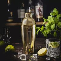 Shaker barman pentru bauturi si cocktail-uri, 750 ml, inox, auriu, Klausberg