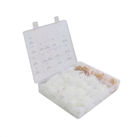 Set papuci si conectori pentru sertizare tata/mama, pentru cabluri electrice, 580 piese, Asta