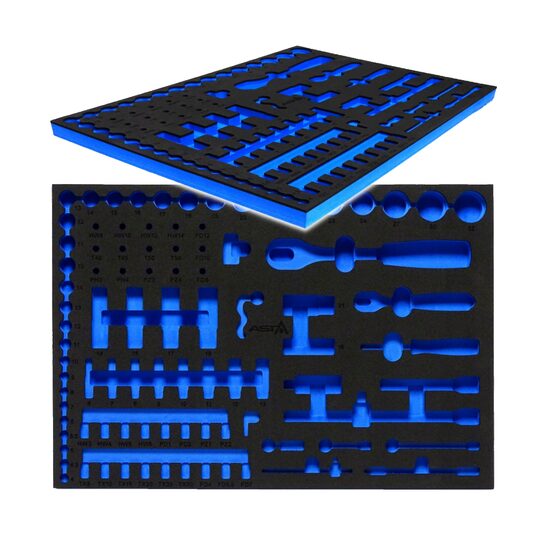 Insertie de spuma pentru scule ,burete organizator, 570 x 390 x 32mm, Asta