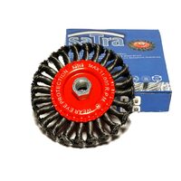 Perie circulara din sarma pentru polizor unghiular, 100 mm, M14, Satra