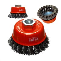 Perie circulara din sarma pentru polizor unghiular, 75 mm, M14, Satra