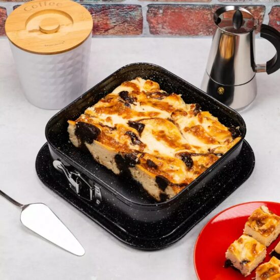 Forma, tava pentru copt, 27,5x27,5 cm, neagra, Kinghoff