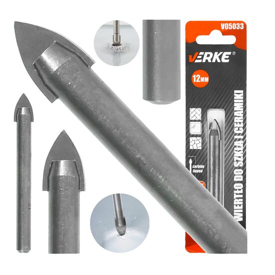 Burghiu pentru sticla si ceramica 12 mm, Verke