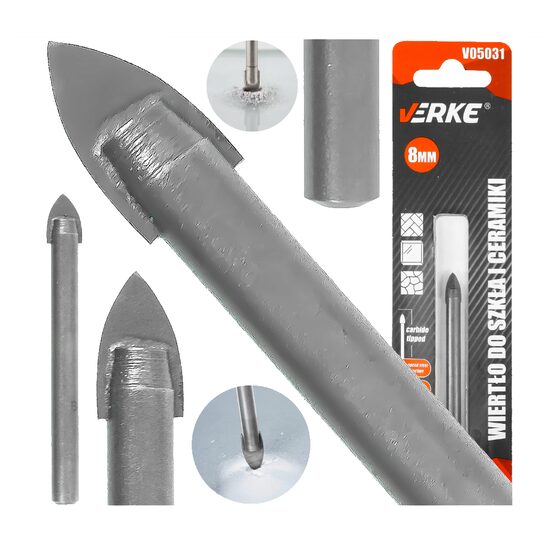Burghiu pentru sticla si ceramica 8 mm, Verke