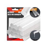 Set batoane silicon transparente, pentru pistoale de lipit, 11 x 100 mm, 12 bucati, Verke