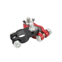 Set 2 borne din aluminiu pentru baterii, plus 19 mm si minus 17 mm, Satra