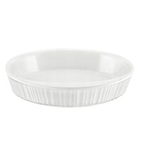 Vas termorezistent din ceramica oval pentru cuptor, 29 cm, capacitate 3 litri, alb, Satia Florina