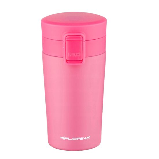 Cana termica, termos din inox, roz, capacitate 280 ml, Florina