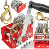 Troliu manual, vinci, 1133 Kg, 2 trepte, lungime calbu 10m, grosime cablu 5.2 mm, mecanism cu clichet, Verke